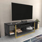 TV alus Asir, 120x35,2x40,2 cm, must/kuldne цена и информация | Televiisori alused | hansapost.ee