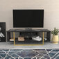 TV alus Asir, 120x35,2x40,2 cm, must/kuldne hind ja info | Televiisori alused | hansapost.ee