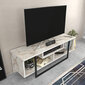 TV alus Asir, 120x35,2x40,2 cm, valge/must цена и информация | Televiisori alused | hansapost.ee