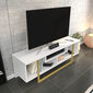 TV alus Asir, 120x35,2x40,2 cm, valge/kuldne hind ja info | Televiisori alused | hansapost.ee