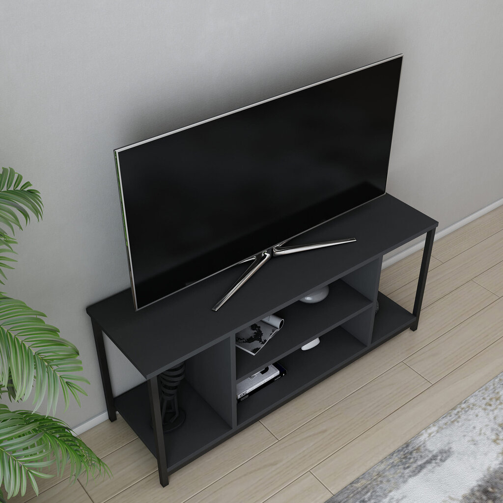 TV alus Asir, 120x35x50,8 cm, hall/must hind ja info | Televiisori alused | hansapost.ee