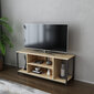 TV alus Asir, 120x35x50,8 cm, must/pruun цена и информация | Televiisori alused | hansapost.ee