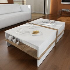 Кофейный столик Kalune Design 731(II), белый/коричневый цена и информация | Kalune Design Мебель и домашний интерьер | hansapost.ee