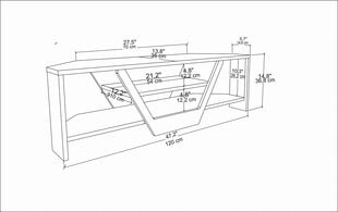 TV alus Asir, 120x35x36,8 cm, valge/beež hind ja info | Televiisori alused | hansapost.ee