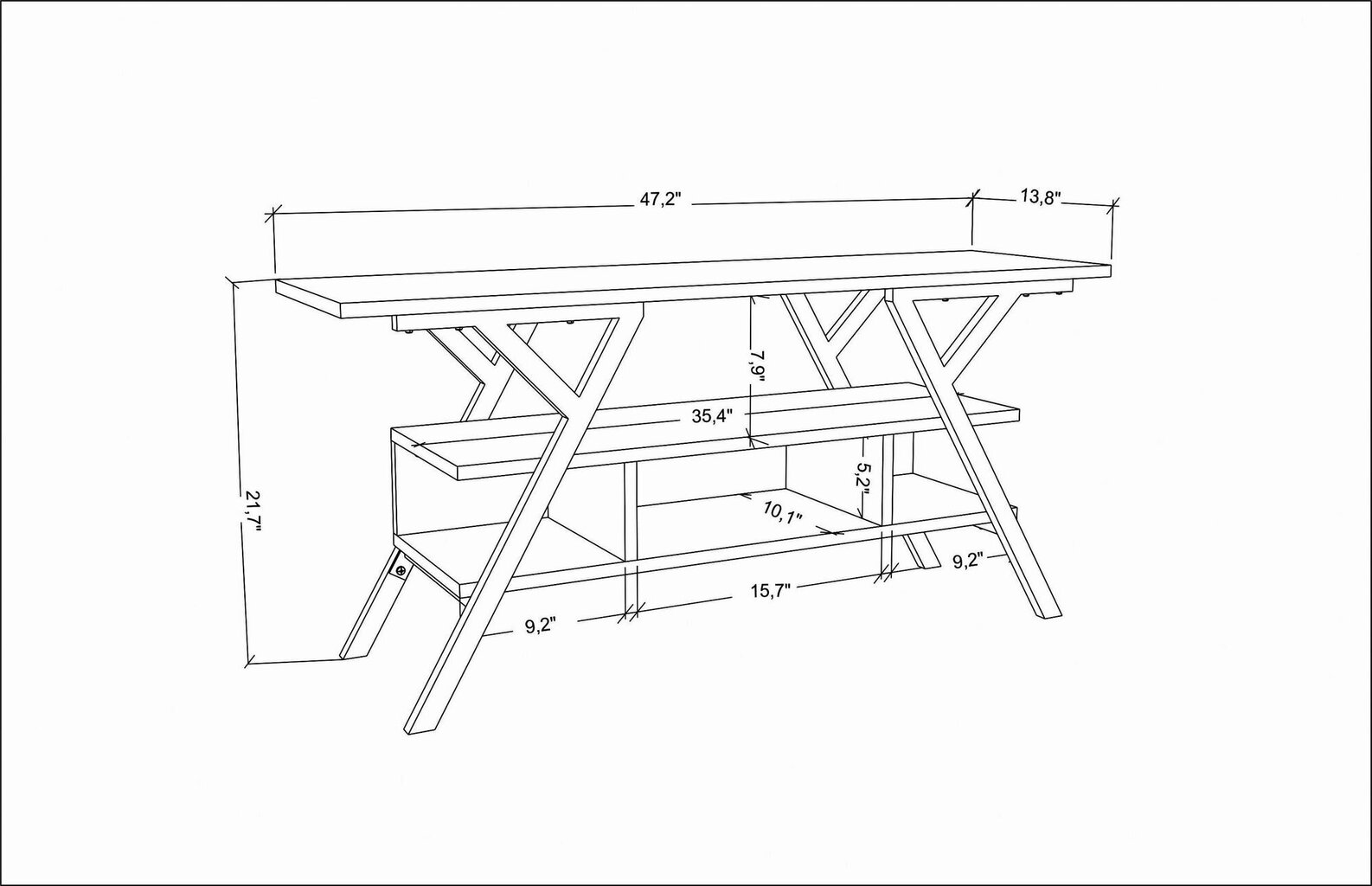 TV alus Asir, 120x35x55 cm, must/valge цена и информация | Televiisori alused | hansapost.ee