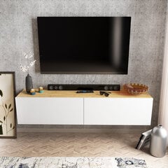 TV alus Asir, 159,7x36,8x34,1 cm, valge/pruun hind ja info | Televiisori alused | hansapost.ee