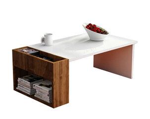 Кофейный столик Kalune Design 745(I), белый/коричневый цена и информация | Журнальные столики | hansapost.ee