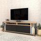 TV alus Asir, 160x35x50,8 cm, must/pruun hind ja info | Televiisori alused | hansapost.ee