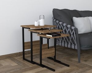 3-osaline laua komplekt Asir, must/tume pruun price and information | Coffee tables | hansapost.ee