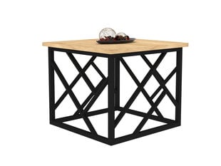 Diivanilaud Asir, 53,5x41,8x53,5 cm, beež/must price and information | Coffee tables | hansapost.ee