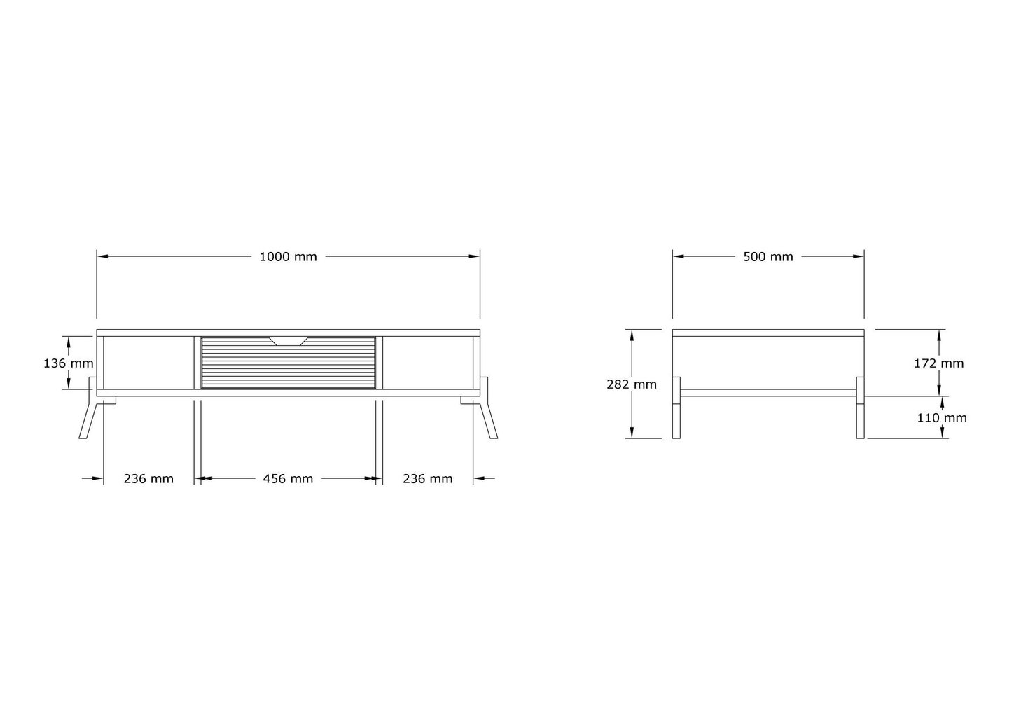 Diivanilaud Asir, 100x28,2x50 cm, beež/hall hind ja info | Diivanilauad | hansapost.ee