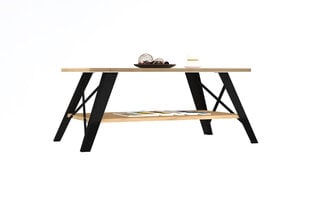 Diivanilaud Asir, 98x43x50 cm, beež/must price and information | Coffee tables | hansapost.ee