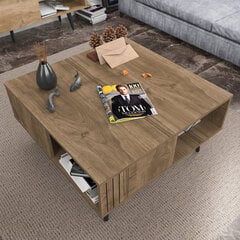 Diivanilaud Asir, 89,6x89,6x46,5 cm, pruun price and information | Coffee tables | hansapost.ee