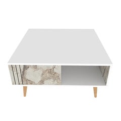 Diivanilaud Asir, 89,6x89,6x46,5 cm, valge price and information | Coffee tables | hansapost.ee