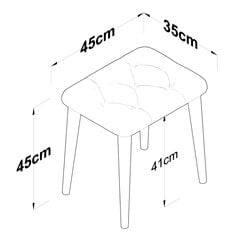 Tumba Asir, 45x45x35cm, valge price and information | Bag chairs, sofas, stools | hansapost.ee