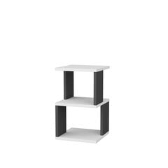 Öökapp Asir, 29,6x29,6x49,4 cm, hall/valge price and information | Nightstands | hansapost.ee