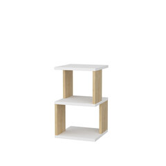 Öökapp Asir, 29,6x29,6x49,4 cm, helepruun/valge price and information | Nightstands | hansapost.ee