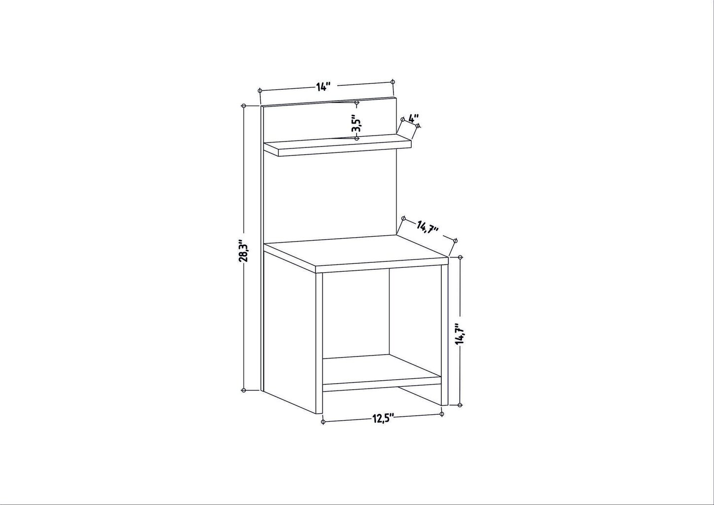 Öökapp Asir, 35,6x37,4x72 cm, hall цена и информация | Öökapid | hansapost.ee