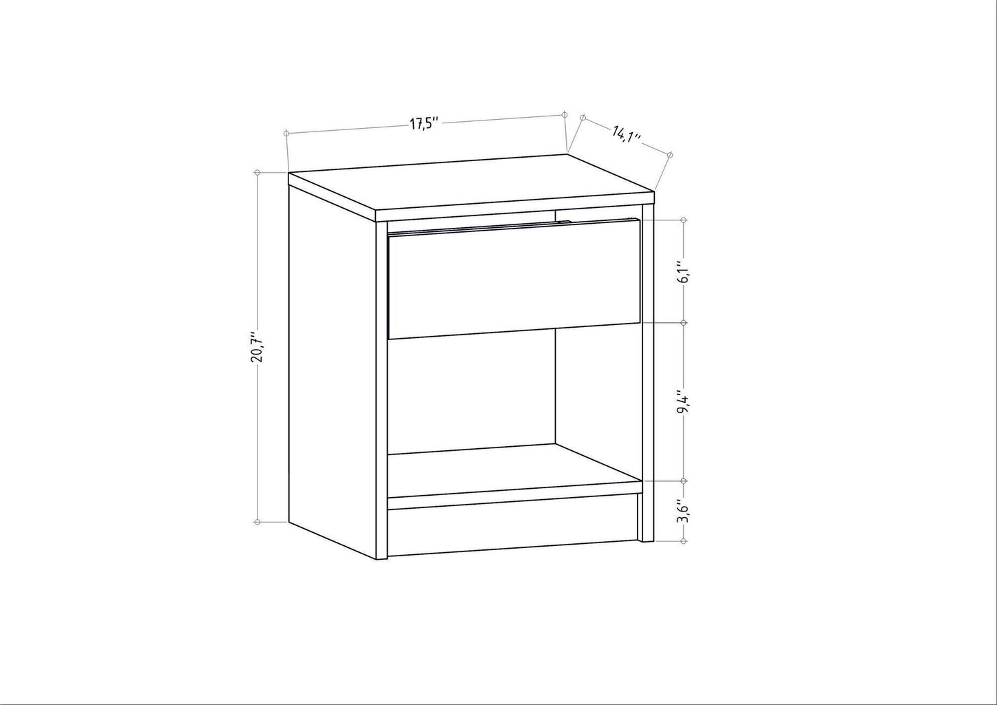 Öökapp Asir, 44,6x35,9x52,8 cm, pruun hind ja info | Öökapid | hansapost.ee