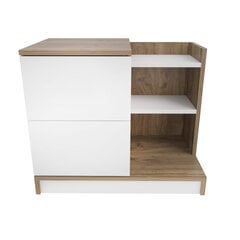 Öökapp Asir, 72x45x60 cm, valge/helepruun price and information | Nightstands | hansapost.ee