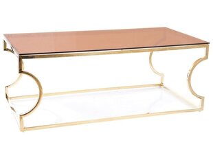 Журнальный столик Signal Meble Kenzo A, коричневый/золотистого цвета цена и информация | Журнальные столики | hansapost.ee