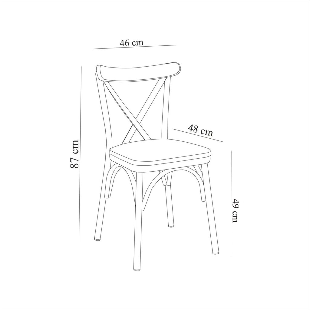 Tool Asir, 46x87x48cm, valge цена и информация | Köögitoolid, söögitoolid | hansapost.ee