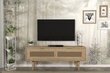 TV alus Asir, 140x55,2x29,6cm, helepruun цена и информация | Televiisori alused | hansapost.ee