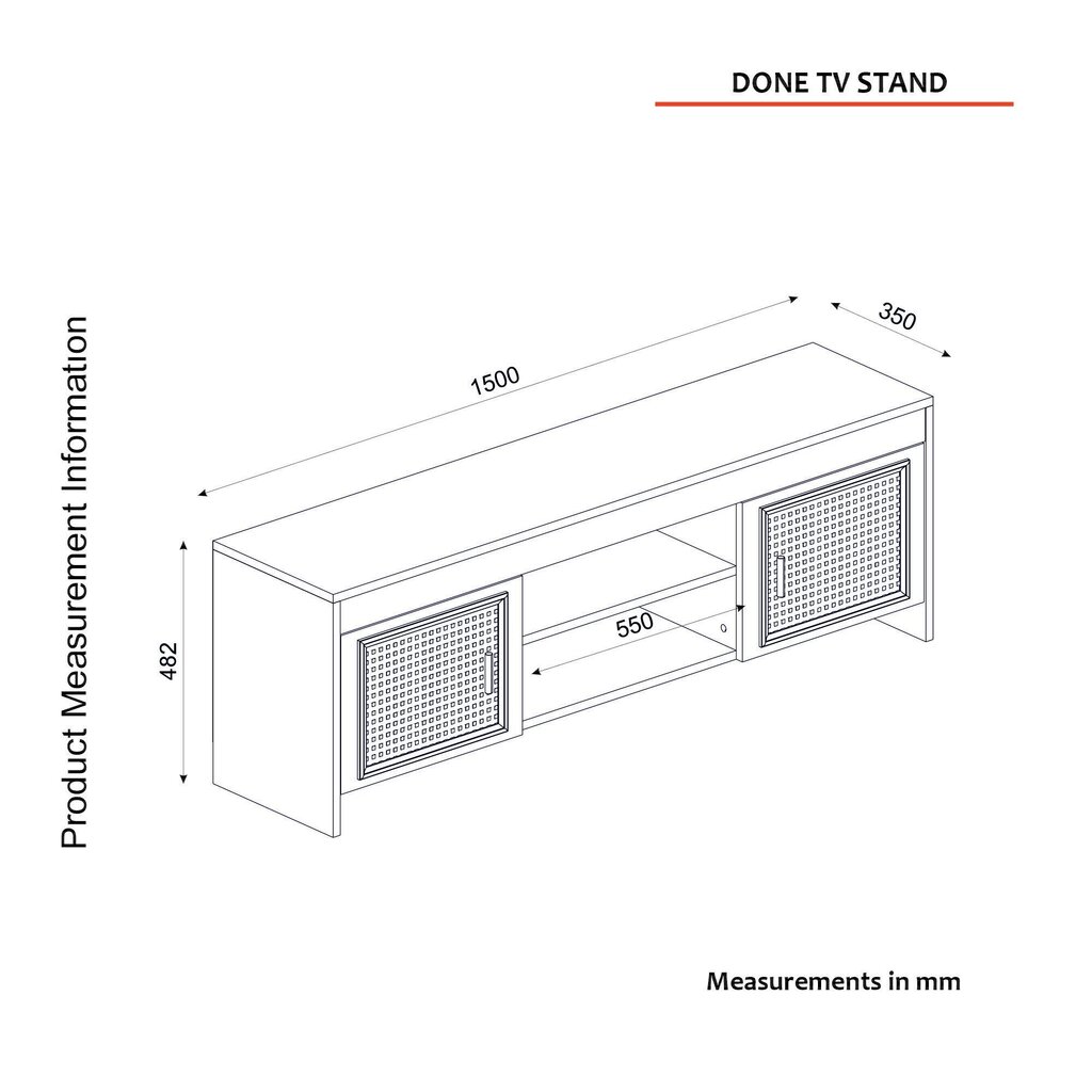 TV alus Asir, 150x48,2x35cm, valge/beež hind ja info | Televiisori alused | hansapost.ee