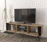 TV alus Asir, 150x52x36,8cm, pruun/must hind ja info | Televiisori alused | hansapost.ee