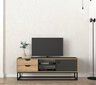 TV alus Asir, 150x53,2x35cm, beež/must цена и информация | Televiisori alused | hansapost.ee