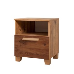 Öökapp Asir, 45x52x40cm, beež/pruun price and information | Nightstands | hansapost.ee