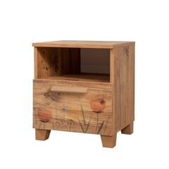 Öökapp Asir, 45x52x40cm, beež/punane price and information | Nightstands | hansapost.ee