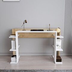 Laud Asir, 122,7x77x45 cm, valge/pruun price and information | Computer desks, writing desks | hansapost.ee