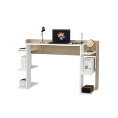 Laud Asir, 122,7x77x45 cm, valge/pruun price and information | Computer desks, writing desks | hansapost.ee