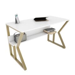 Laud Asir, 120x72,8x60 cm, valge/kuldne price and information | Computer desks, writing desks | hansapost.ee