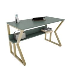 Laud Asir, 120x72,8x60 cm, roheline/kuldne price and information | Computer desks, writing desks | hansapost.ee