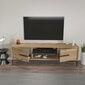 TV alus Asir, 120x43,6x29,6 cm, must/pruun hind ja info | Televiisori alused | hansapost.ee