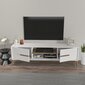 TV alus Asir, 120x43,6x29,6 cm, valge/tume pruun hind ja info | Televiisori alused | hansapost.ee