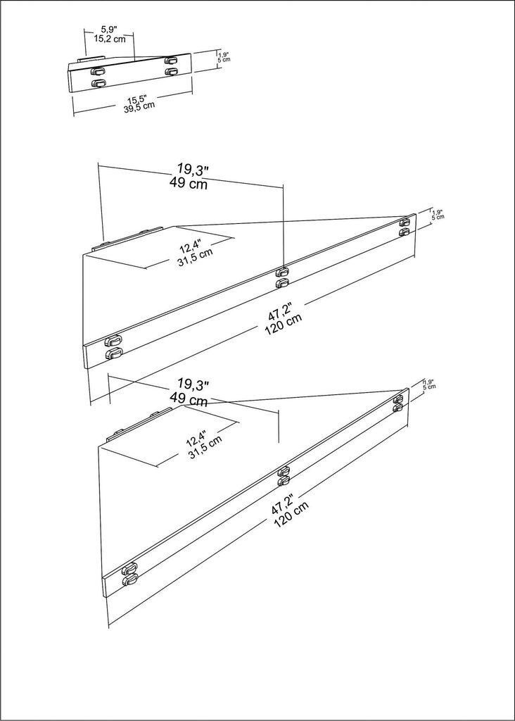 TV alus Asir, 120x5x49 cm, pruun цена и информация | Televiisori alused | hansapost.ee