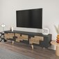 TV alus Asir, 160x45x35 cm, hall/pruun цена и информация | Televiisori alused | hansapost.ee