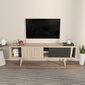 TV alus Asir, 160x45x34,5 cm, must/pruun цена и информация | Televiisori alused | hansapost.ee