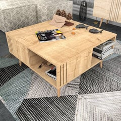 Diivanilaud Asir, 89,6x89,6x46,5 cm, beež price and information | Coffee tables | hansapost.ee