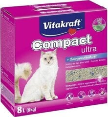 Слипающийся наполнитель Vitakraft Compact Ultra Plus 8кг цена и информация | Наполнители для кошачьих туалетов | hansapost.ee