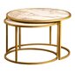 2-laua komplekt Kalune Design Tambur, kullavärvi hind ja info | Diivanilauad | hansapost.ee