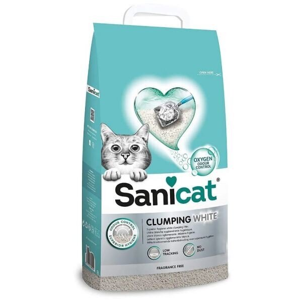 Bentoniidist allapanu Sanicat Clumping White, 20l hind ja info | Kassiliiv | hansapost.ee