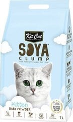 Наполнитель растительный Kit Cat SoyaClump Baby Powder 7л цена и информация | Наполнители для кошачьих туалетов | hansapost.ee