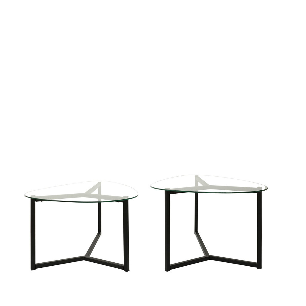 2-laua komplekt Kalune Design Bellisimo, must hind ja info | Diivanilauad | hansapost.ee