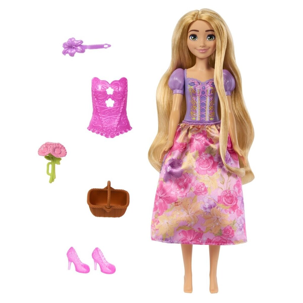 Nukk tarvikutega Disney Princess Spin and Reveal Rapunzel hind ja info | Mänguasjad tüdrukutele | hansapost.ee