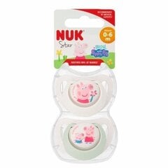 Пустышка Nuk Peppa Pig, 0-6 мес, 2 шт. цена и информация | Пустышки | hansapost.ee