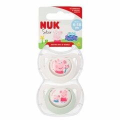 Пустышка Nuk Peppa Pig, 6-18 мес, 2 шт. цена и информация | Пустышки | hansapost.ee